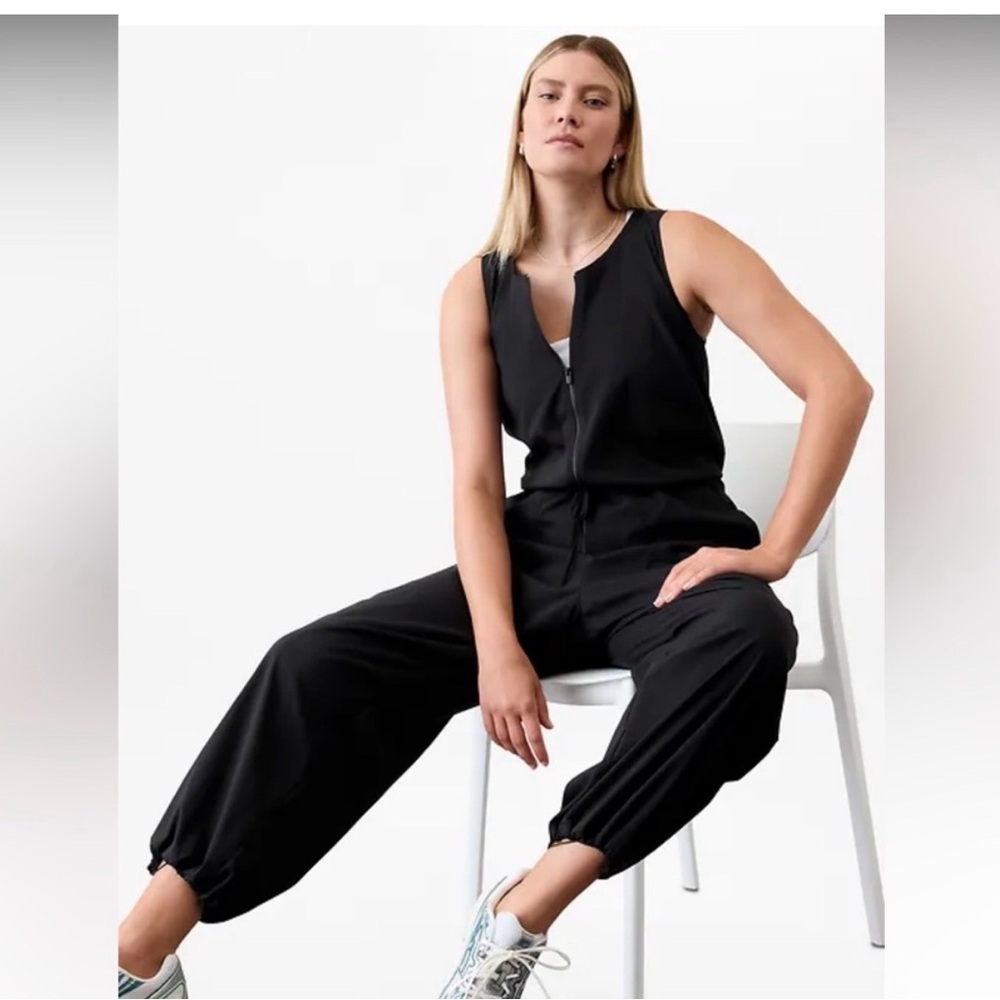 Athleta Black Sleeveless Jumpsuit